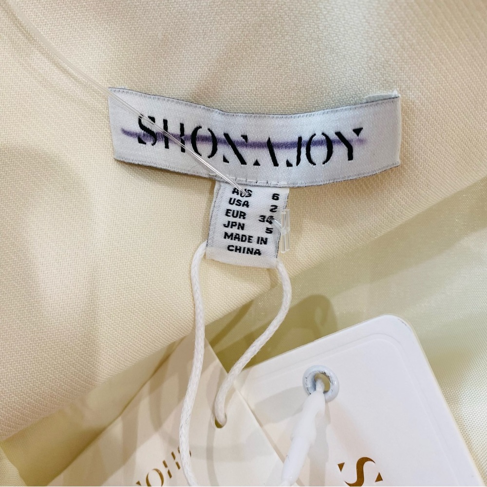 SHONA JOY Irene Collarless Oversized Blazer in Cream Sz 2 - Picture 15 of 16
